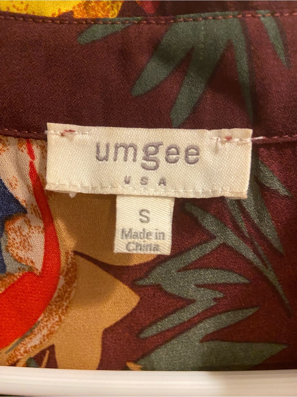Umgee Burgundy Floral Long-Sleeve Dress small NWOT - Picture 4 of 9